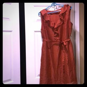 Sleeveless orange dress